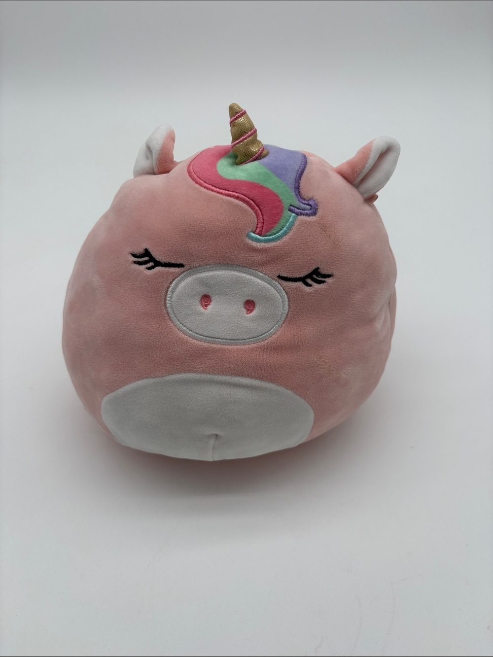 Ilene the Unicorn Pink Gold Horn Squishmallow Medium Size